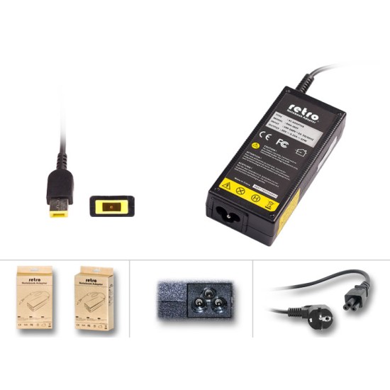  Lenovo 65W Dikdörtgen Pinli Uç (Usb Tip) Notebook Adaptör RNA-IB07
