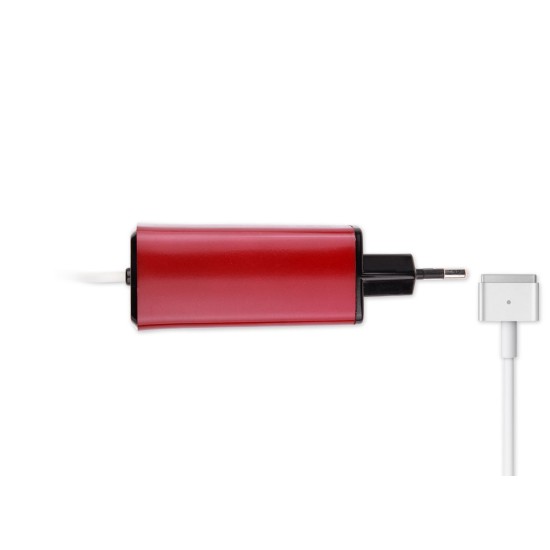 -Color, Apple MacBook 85W MagSafe 2 Mini Adaptör - Kırmızı