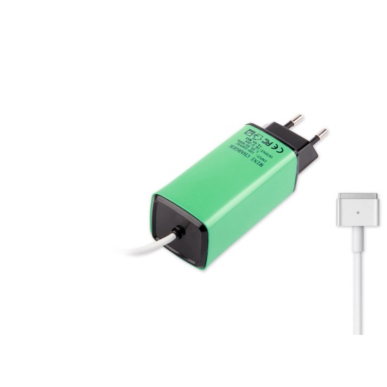 -Color, Apple MacBook 85W MagSafe 2 Mini Adaptör - Yeşil