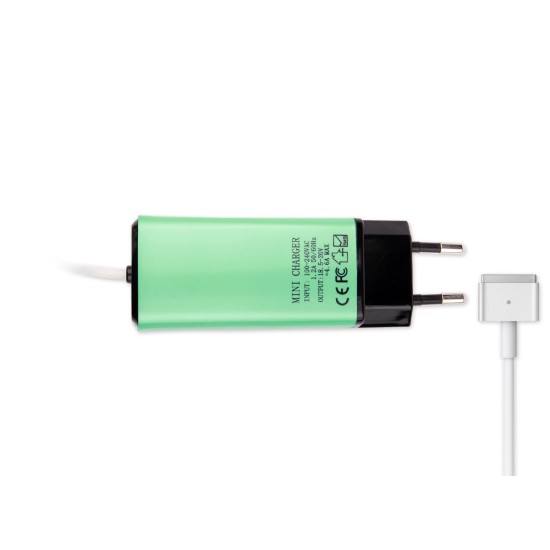 -Color, Apple MacBook 85W MagSafe 2 Mini Adaptör - Yeşil