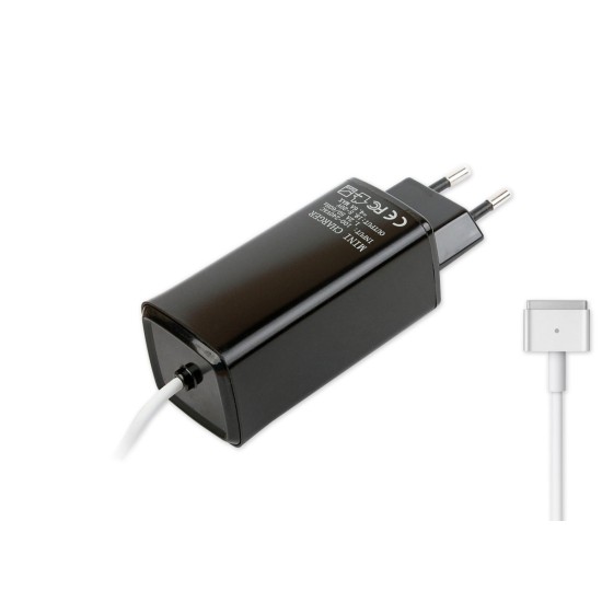 -Color, Apple MacBook 85W MagSafe 2 Mini Adaptör - Siyah