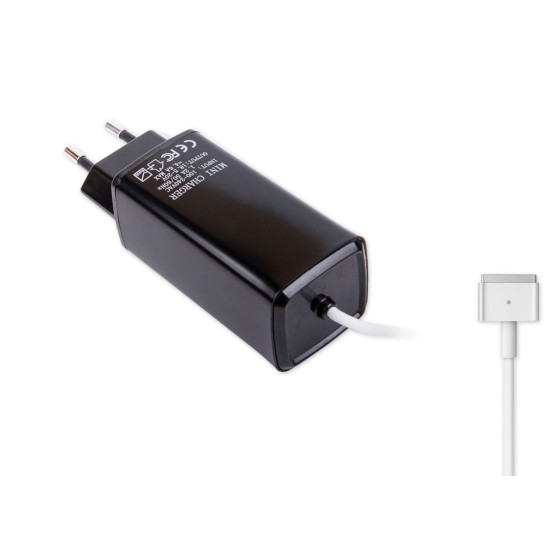 -Color, Apple MacBook 85W MagSafe 2 Mini Adaptör - Siyah