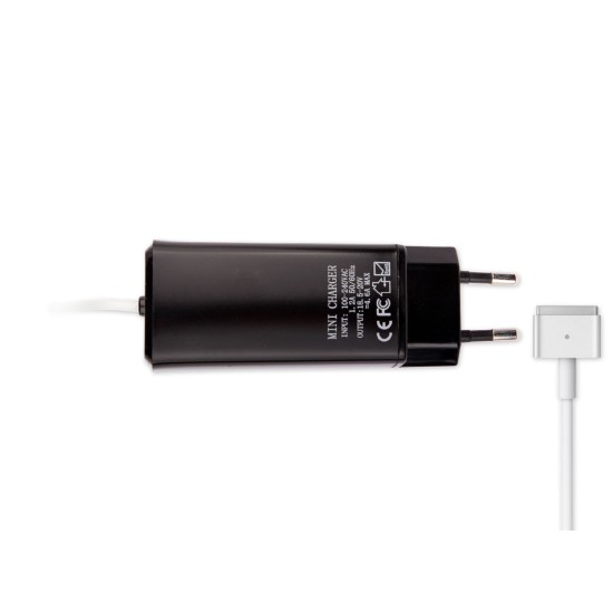 -Color, Apple MacBook 85W MagSafe 2 Mini Adaptör - Siyah
