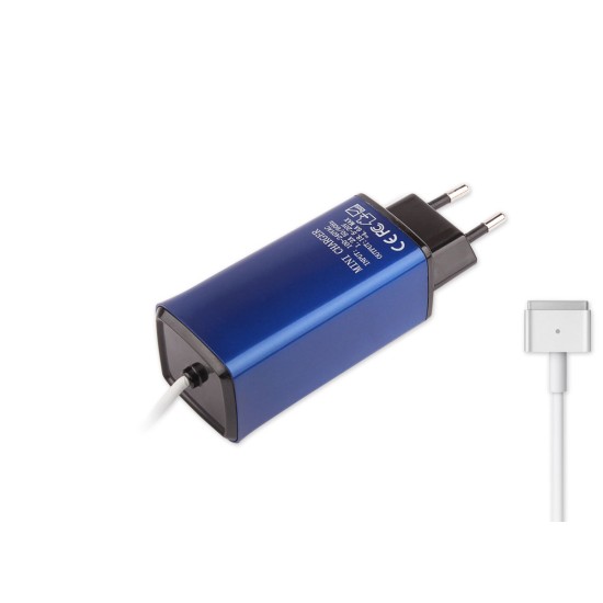 -Color, Apple MacBook 85W MagSafe 2 Mini Adaptör - Mavi