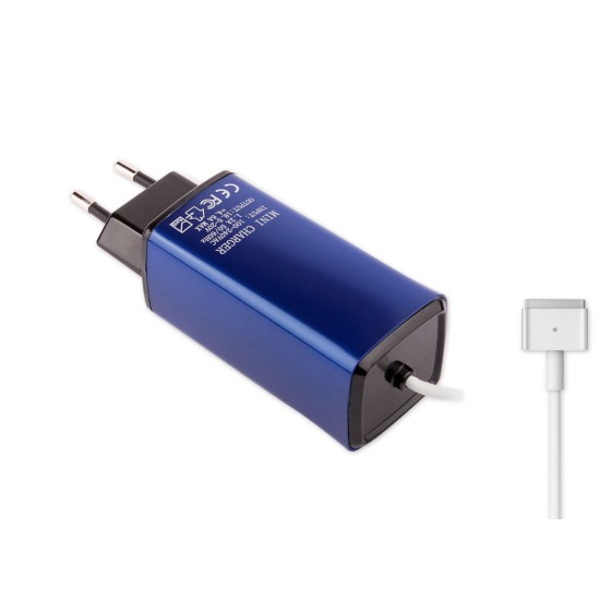 -Color, Apple MacBook 85W MagSafe 2 Mini Adaptör - Mavi