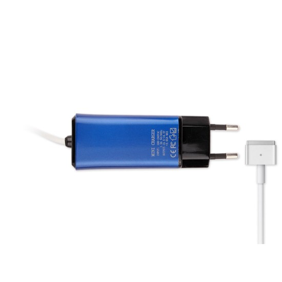 -Color, Apple MacBook 45W-60W MagSafe 2 Mini Adaptör - Mavi