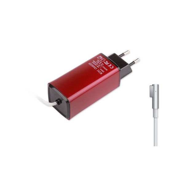 -Color, Apple MacBook 85W MagSafe 1 Mini Adaptör - Kırmızı