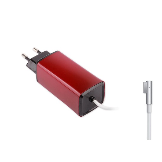 -Color, Apple MacBook 85W MagSafe 1 Mini Adaptör - Kırmızı