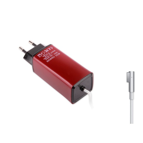 -Color, Apple MacBook 85W MagSafe 1 Mini Adaptör - Kırmızı