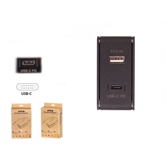  30W USB-C PD + 12W USB 2-in-1 Adaptör RNA-UTC42