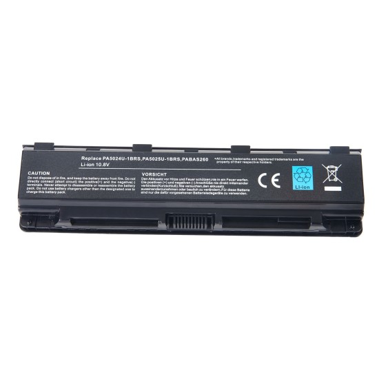  Toshiba Satellite C850, PA5024U-1BRS Notebook Bataryası - Siyah - 9 Cell