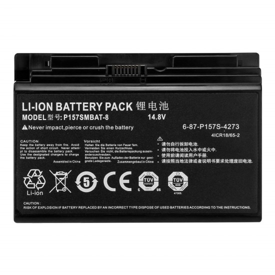  Clevo P157SMBAT-8 Notebook Bataryası