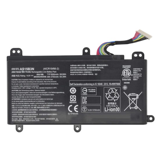  Acer Predator G9-591, G9-791, AS15B3N Notebook Bataryası