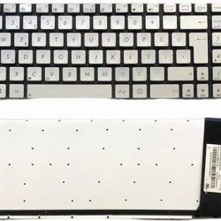 Asus N750, N750J, N750Jk, N750Jv Notebook Klavye Silver