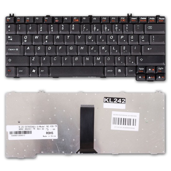 Lenovo 3000 C100, 3000 N100, 3000 N200 Notebook Klavyesi - TR