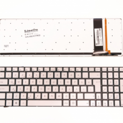 Asus VivoBook Pro N752 N752V N752VX Notebook Klavye Silver