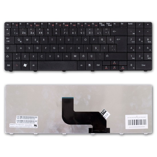 Packard Bell EasyNote TJ65, TJ75, TR85, TR86 Notebook Klavyesi - Siyah - TR