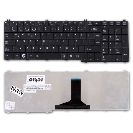 Toshiba Satellite C650, L650, L670 Notebook Klavyesi - Siyah - TR